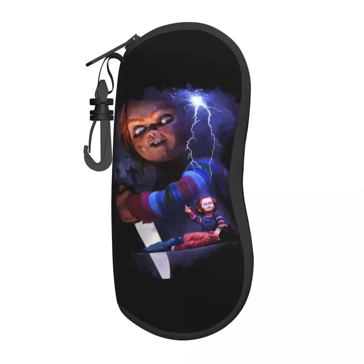 Devil Doll Chucky Sunglasses Case Neoprene Zipper Child's Play Horror Movie Shell Eyeglass Case Protective Box For Glasses