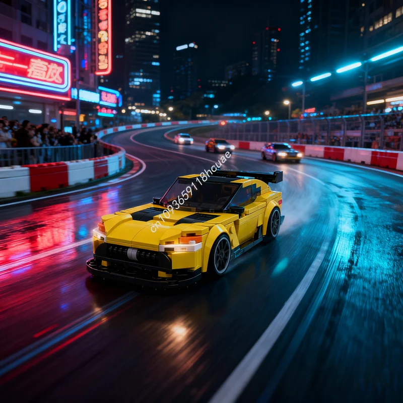 

399 шт. MOC Mercedesesed GT Black Series, городская модель, строительные блоки, рождественский подарок, сборка, креативная идея, образовательная игрушка, кирпич