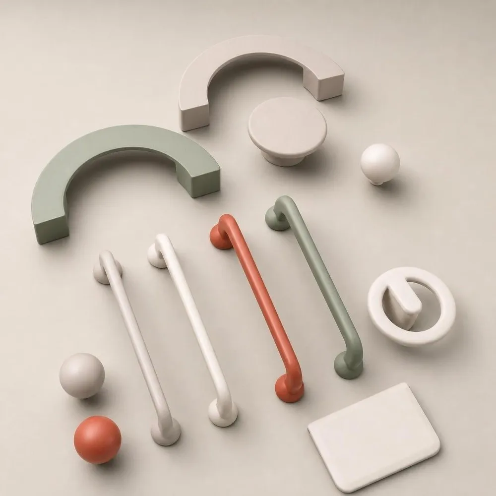 Zinc Alloy Cabinet Door Handle Baking Paint Finish Versatile Drawer Knobs Colorful Surface Treatment Wardrobe Handle