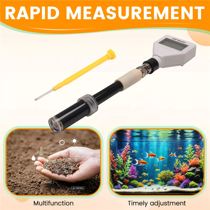 PH-98211 디지털 다목적 PH 측정기 산도 측정기 PH 테스터 흰색 백라이트가있는 토양 측정기 테스터-A21R