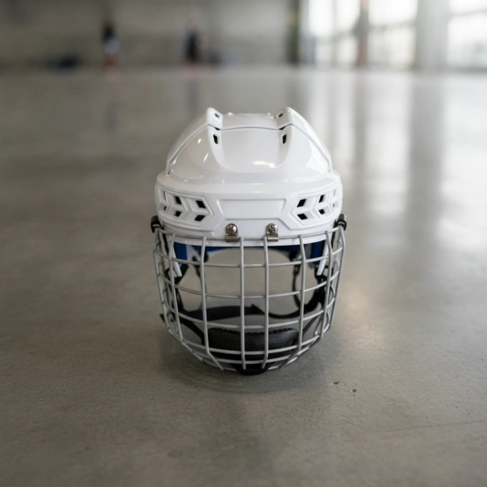Helmet with Face Cage Protective Full Face Helmet Adjustable Breathable for Hockey Players, Contact Sports