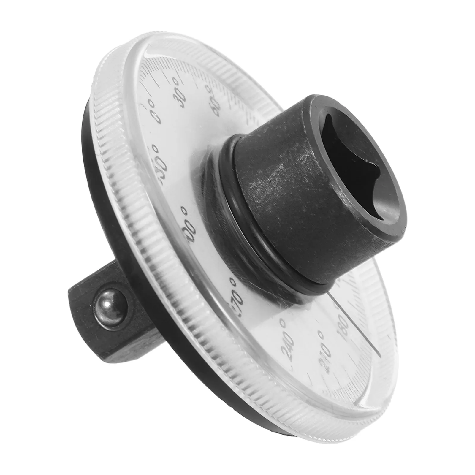 

Torque Angle Meter Tool for Automotive Applications Transparent Dial Bold Lines Knurled Knob Easy Zeroing Arm Flexibility Angle