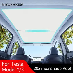 Sunroof honeycomb Sunshades For Tesla Model 3 Highland Model Y 2025 Juniper Sun Pare Glass Front Rear Skylight Accessory