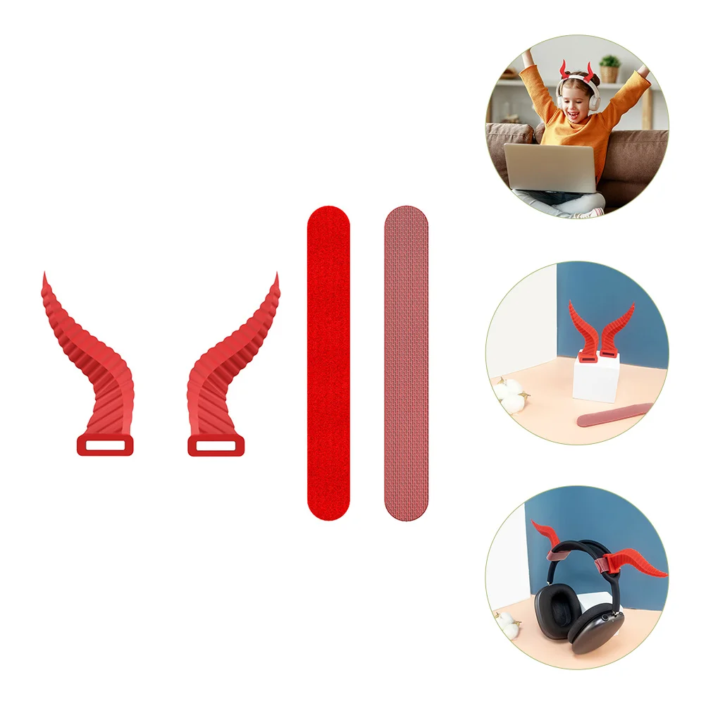 Cuffie decorative con corno di mucca Cuffie in silicone Decori Attacco per demone dell'orecchio Bambino