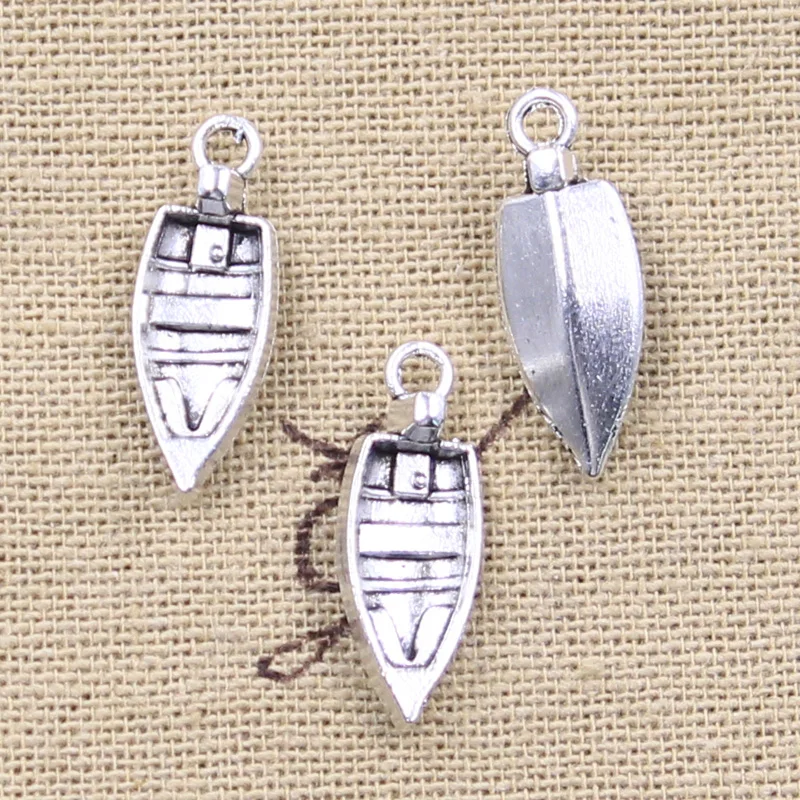 20pcs Charms Ship Boat 22x8mm Antique Silver Color Pendants DIY Crafts Making Findings Handmade Tibetan Jewelry