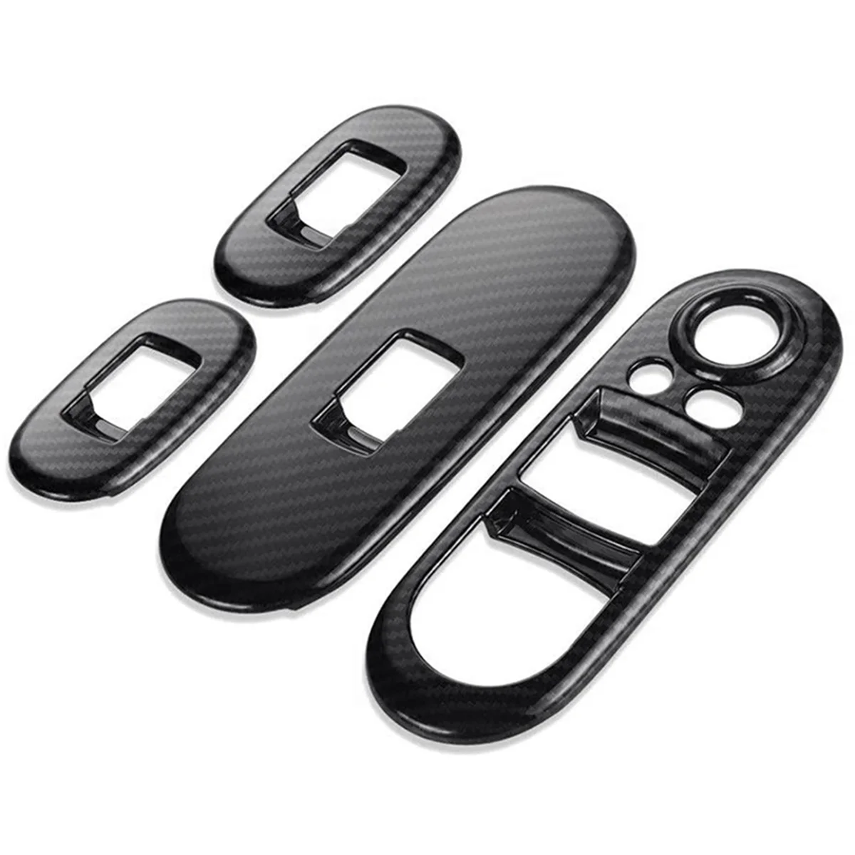 4Pcs Car Window Lifter Switch Control Panel Trim Cover for S JCW F55 F56 Hatchback Auto Interior Decorative