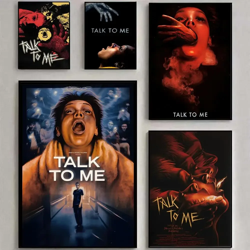 T-Talk To M-Me Thriller Horror Movie Poster Wall Art Print Stickers Suitable for Office Bar Parlor Living Room Home Decor Gift