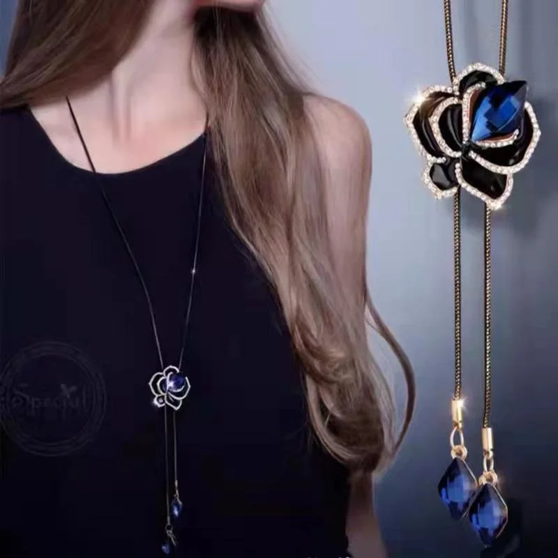 Long Sweater Chain Nelace Women's Luxury Versatile Tassel Pendant Autumn Winter Faion Accory Alloy Material Decorative...