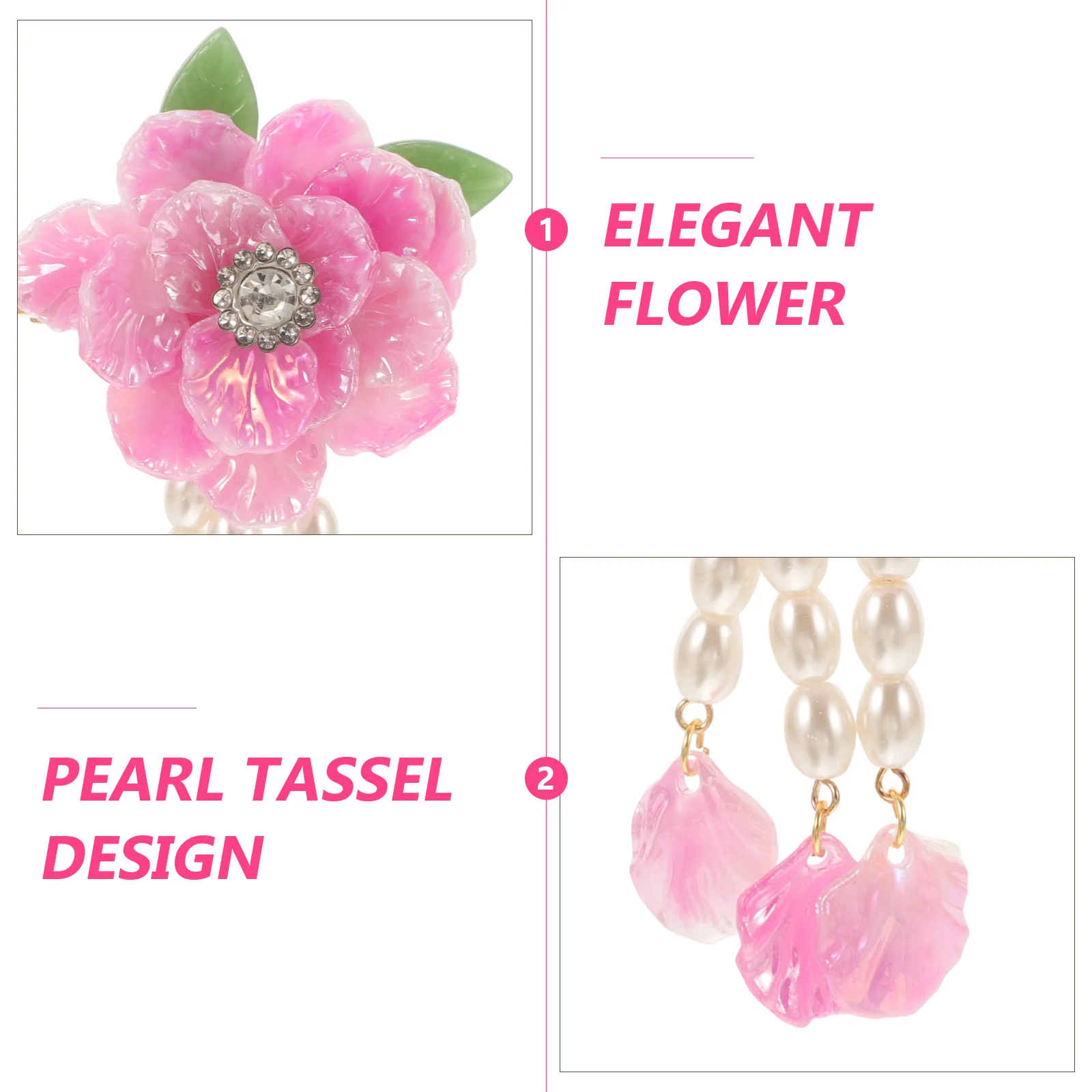 

Hair Accessories for Pearl Hairpin Chinese Flower Barrette Clips Women Barrettes