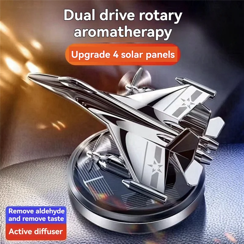 A71Z Solar Car Air Freshener,Al Alloy Airplane Air Fresheners For Car, Car Perfume Aromatherapy Diffuser image 6