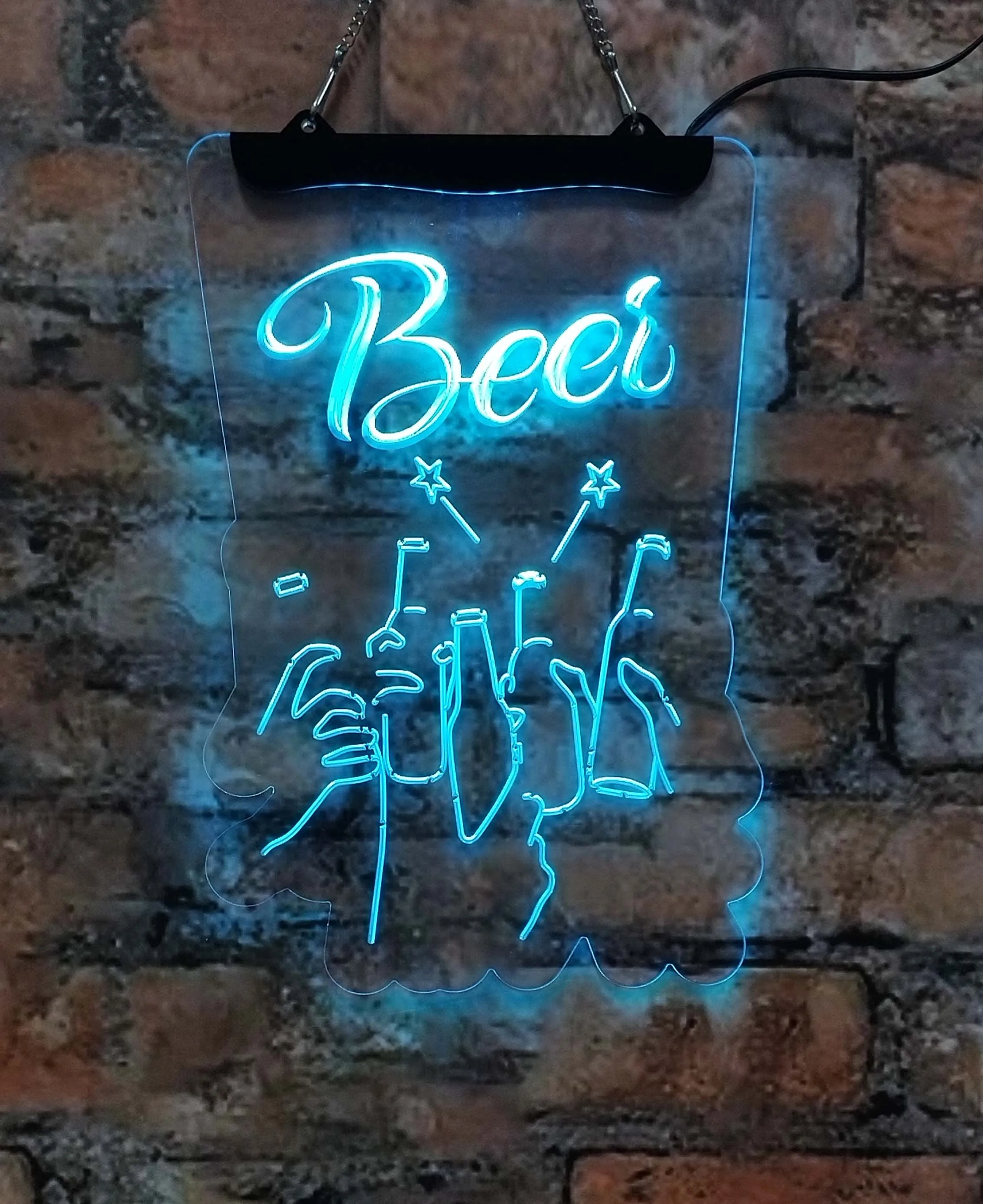 شخصية المنزل بار أكواب البيرة يهتف LED النيون منحوتة الداخلية جدارية الفن لغرفة الألعاب هدايا عيد الميلاد ديكور المنزل #1
