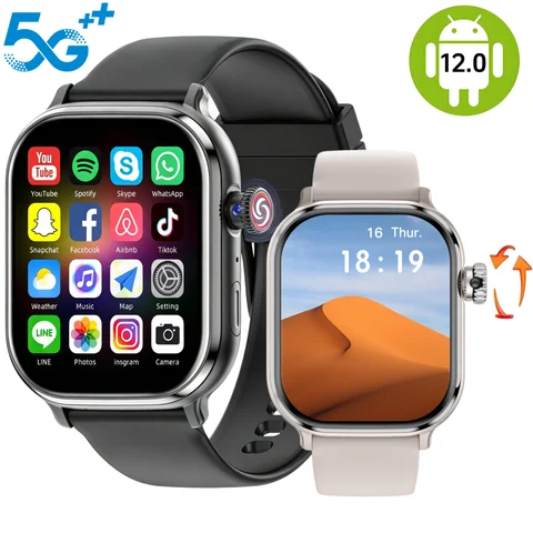 VP39 5G Smartwatch S11 Plus 5G LTE Android 12.0 Smart Watch With 190° Rotating Camera GPS WIFI Compass Play Store Sim Card Slot