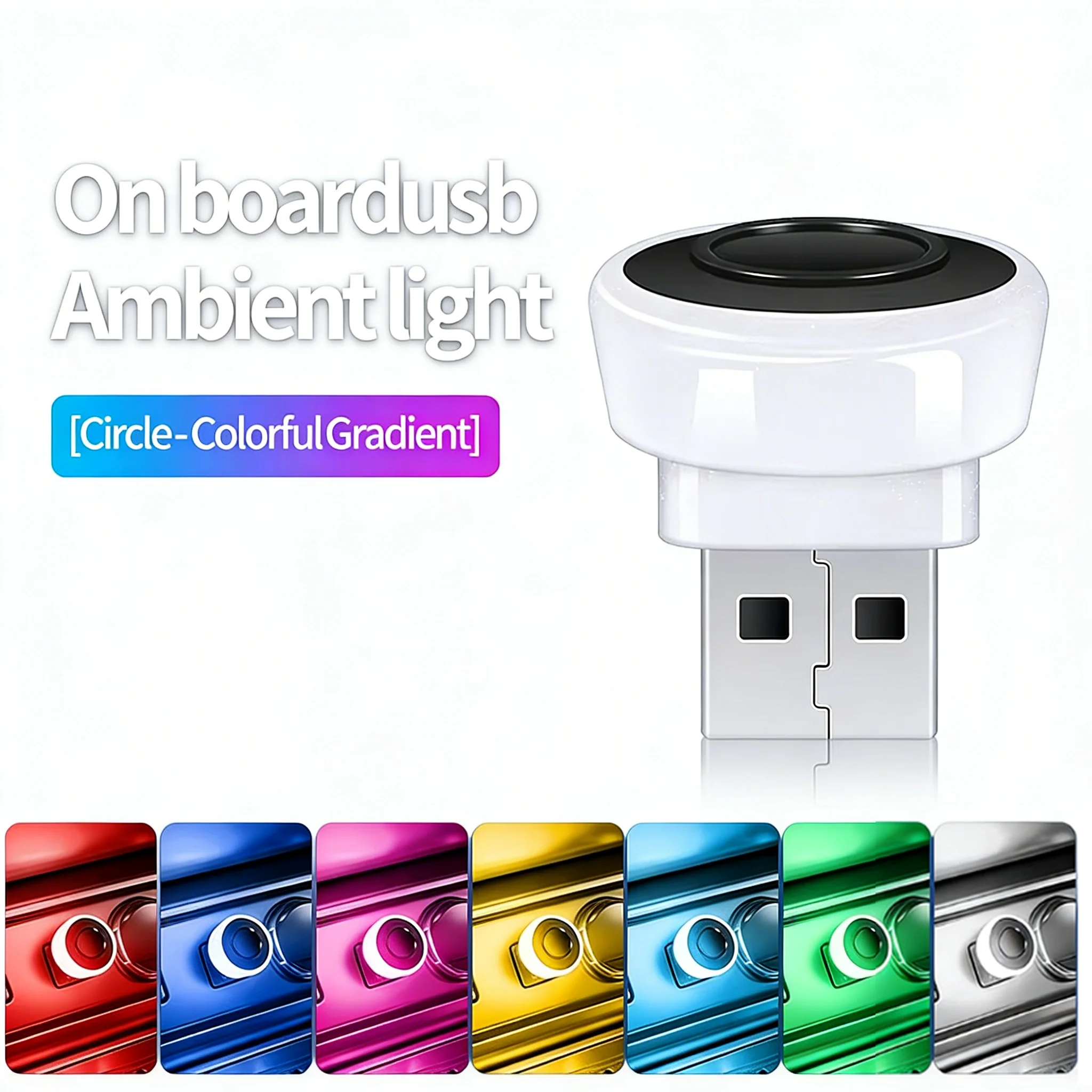 

KEBIDUMEI USB Mini Ambient Light Interior Atmosphere Lamp Plug and Play RGB Colorful Decoration Lamp Night Light Car Accessories