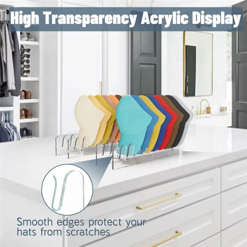 

CHCH 2Pcs Baseball Cap Organizer Acrylic Baseball Cap Storage Multi-Functional Storage Box New