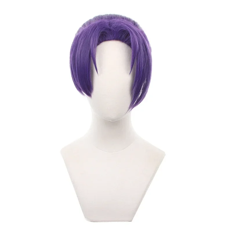 Anime Blue Lock Mikage Reo Cosplay Wig Purple Ponytail Synthetic Hair Team V No.9 Football Player Seishiro Nagi Halloween Men