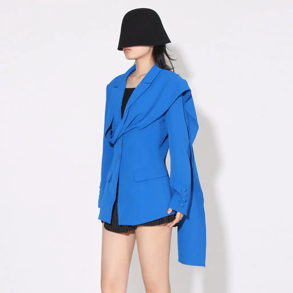 

Elegant High-End Women's Suit Jacket Summer Fashion Niche Stitching Strap Elegant New Arrivals