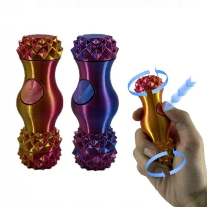 Little Ouchies Fidge 3D Printed Clicker Fidget Roller Spinner Fingertip Spinning Top Tip Gyro EDC Stress Relief Toy Anti Anxiety