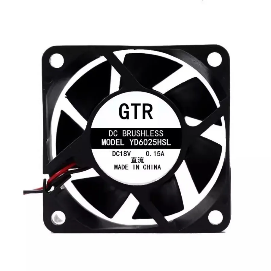 

1 шт. для YD6025HSL DC18V 0.15A 60*60*25 мм, 2-проводной бесшумный вентилятор охлаждения