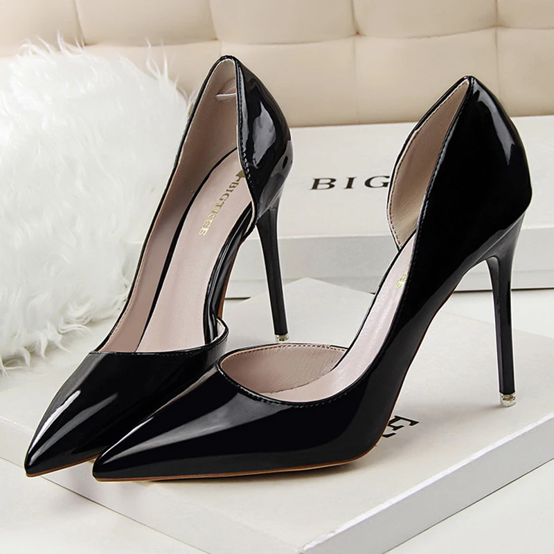 BIGTREE Shoes 2024 Women Pumps Patent Leather High Heels Stiletto Sexy Party Shoes OL Career Women Heels Office Shoes 12 Colors