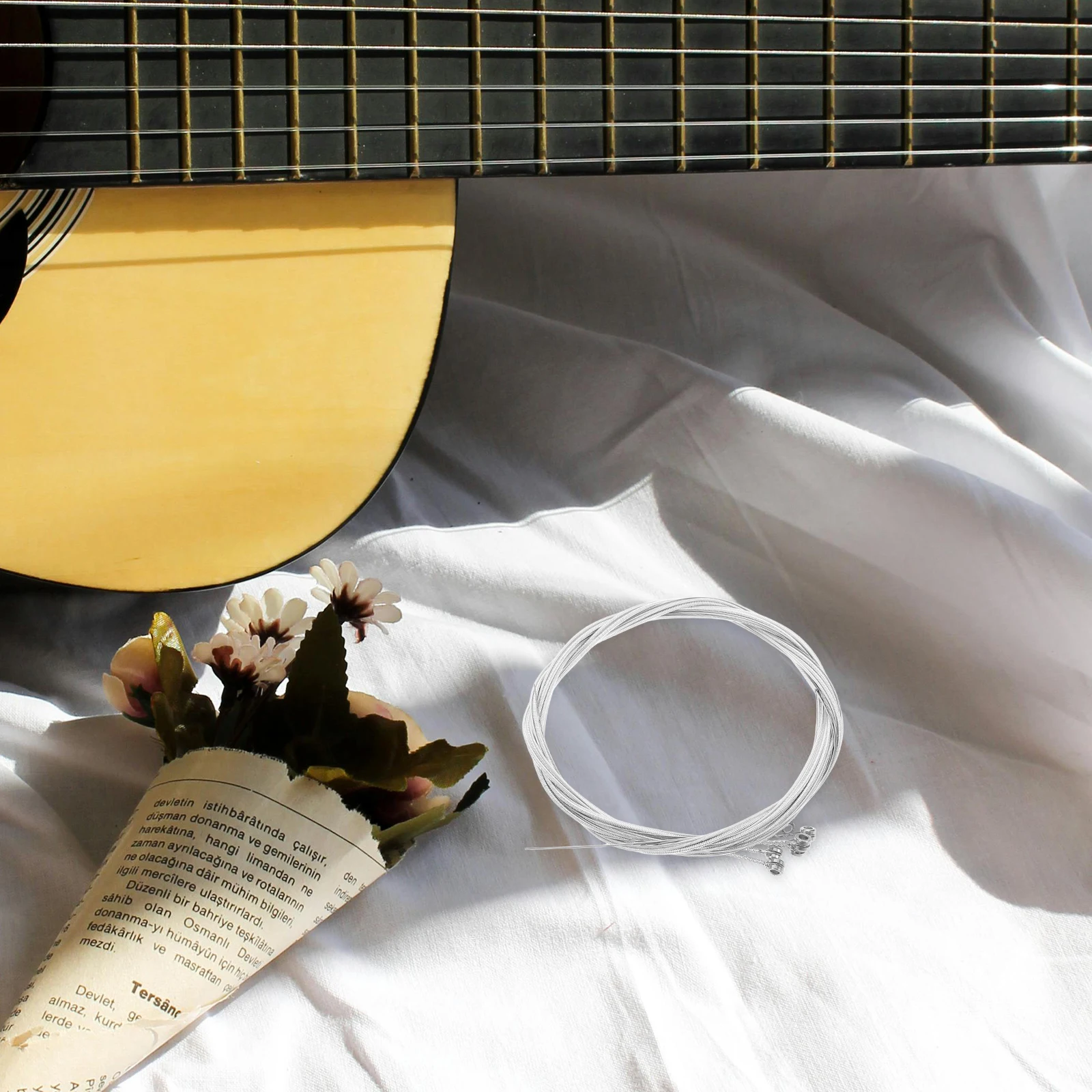 

6 Pcs Plated Guitar Strings Acoustic Parts Long Light Guitar Strings Lasting Durable Bass Accessories Musical Equipment