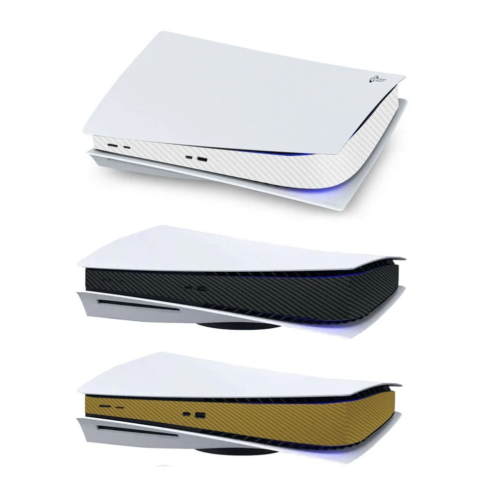 Cover protettiva in pelle opaca in fibra di carbonio per Sony Playstation 5 PS5 CD Disk Driver Console di gioco digitale Host Decal Sticker Flim