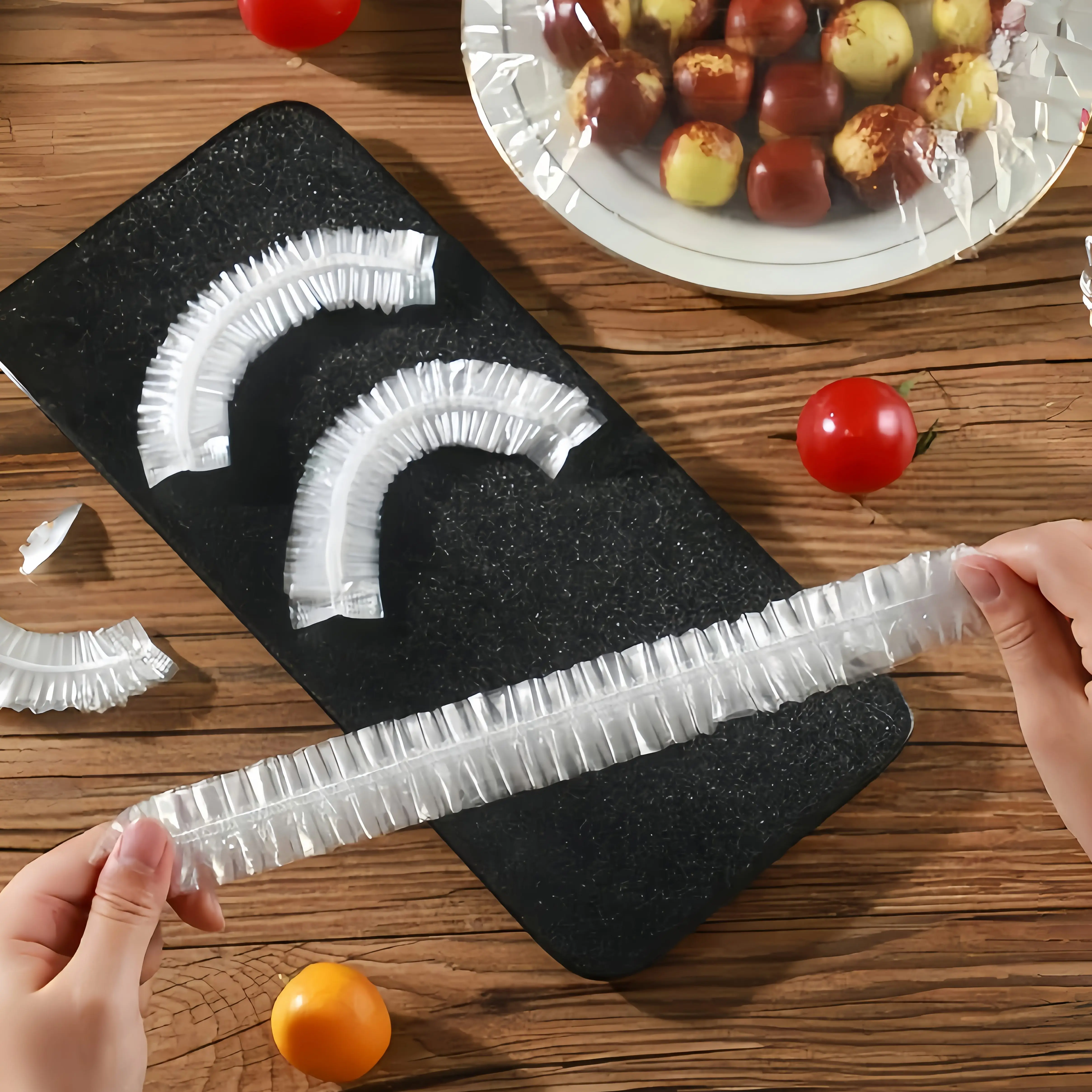 Disposable Food Cling Film Preservation Hood For Bowl Elastic Plate Small Appliance Air Fryer Coffee Maker Thickening Covers gallery 2