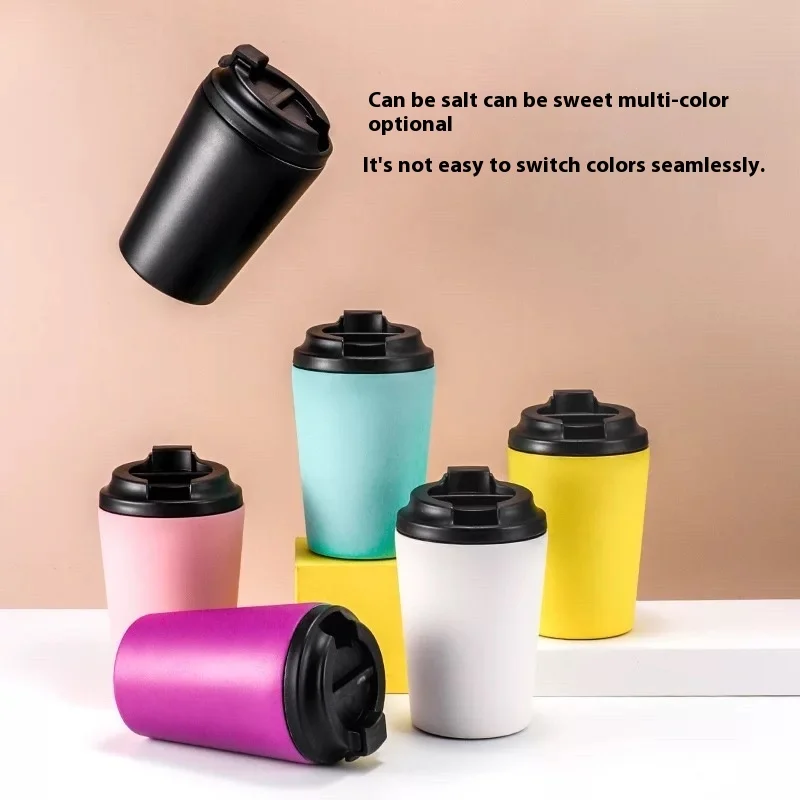 12oz Creative 304 Stainless Steel Travel Mug Simple And Stylish Vacuum Flask Coffee Cup Double Wall Vacuum Insulated Tumbler