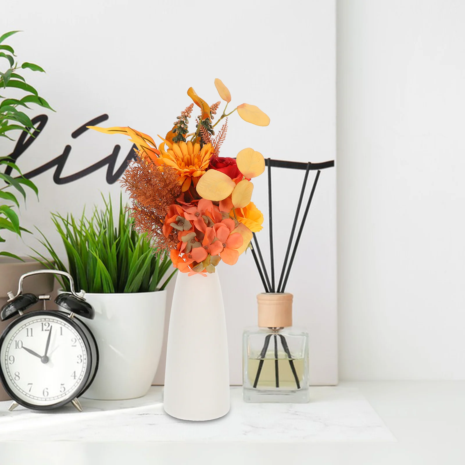 

Thanksgiving Bouquet Artificial Flower Decor Retro Leaf Non woven Simulation Fall Color Plant Indoor Outdoor Party Holiday