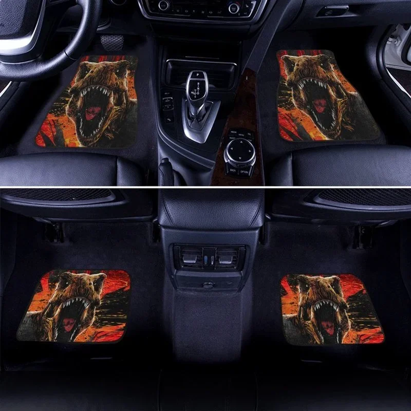 Tyrannosaurus Car Floor Mats Custom Car Accessories 4PCs Pack