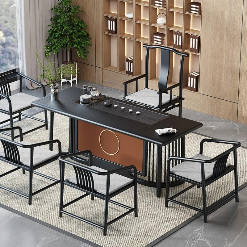

New Chinese tea table and chair combination solid wood tea table set