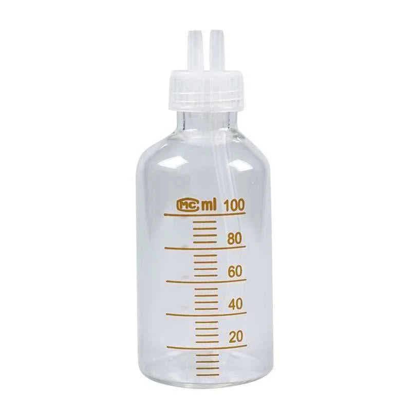 Glass washing gas bottle, gas washing buffer bottle, laboratory equipment device, gas collection cylinder with scale, two-way re