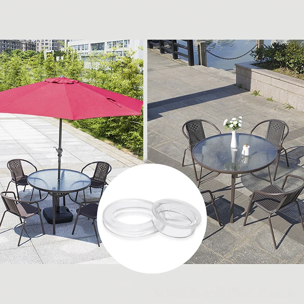 Outdoor Table Umbrella Ring 1.65 Inch Inside Diameter 2.4 Inch Outside Diameter Silicone PS Weatherproof Design