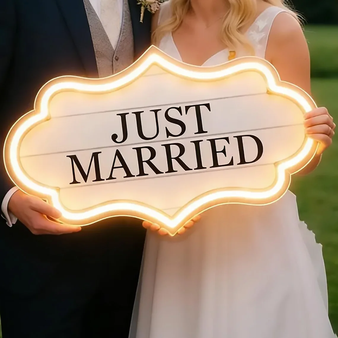 Just Married Neon Sign Reception Wedding Sign Bride & Groom Photo Prop Wedding Bedroom Wall Decor