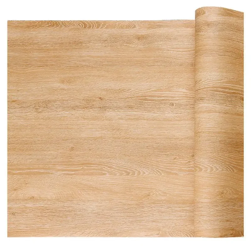 

Waterproof Wood grain wallpaper,self adhesive Thick vinyl Vinyl wallpaper for Retail display Furniture makeover Renters friendly