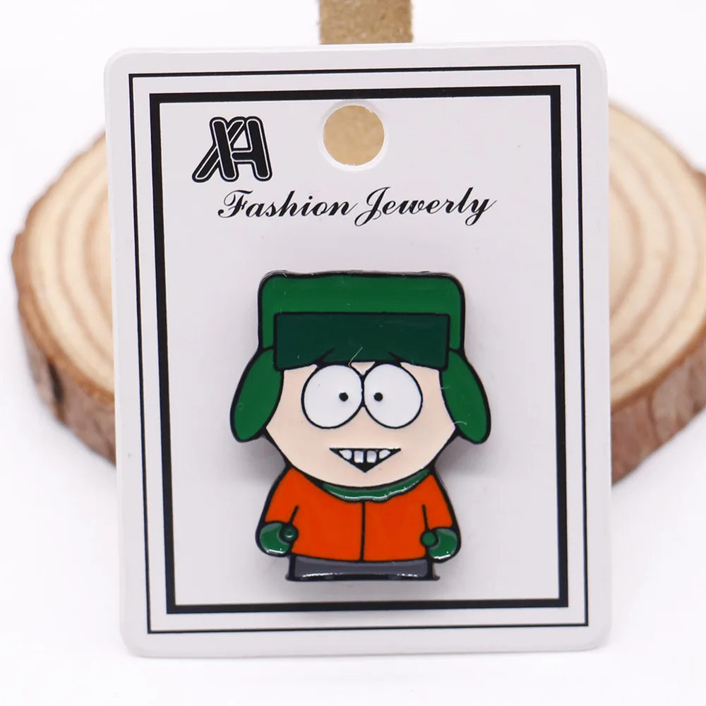 Whole Set Anime Eric Cartman Stanley Marsh Kyle Kenny Figures Brooch Keychain Decor Cartoon Park Action Figure Toys Dolls Gifts