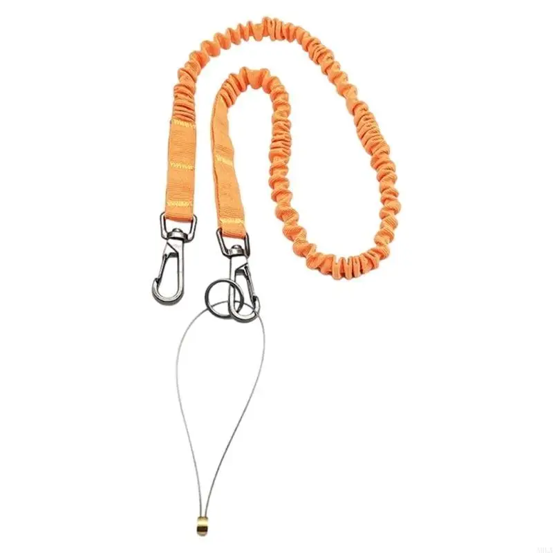 

A9LA Lock Climbing Safety Lanyard Adjustable Positioning Fall Rope Manual Fall Safety Rope for Climbing Outdoor