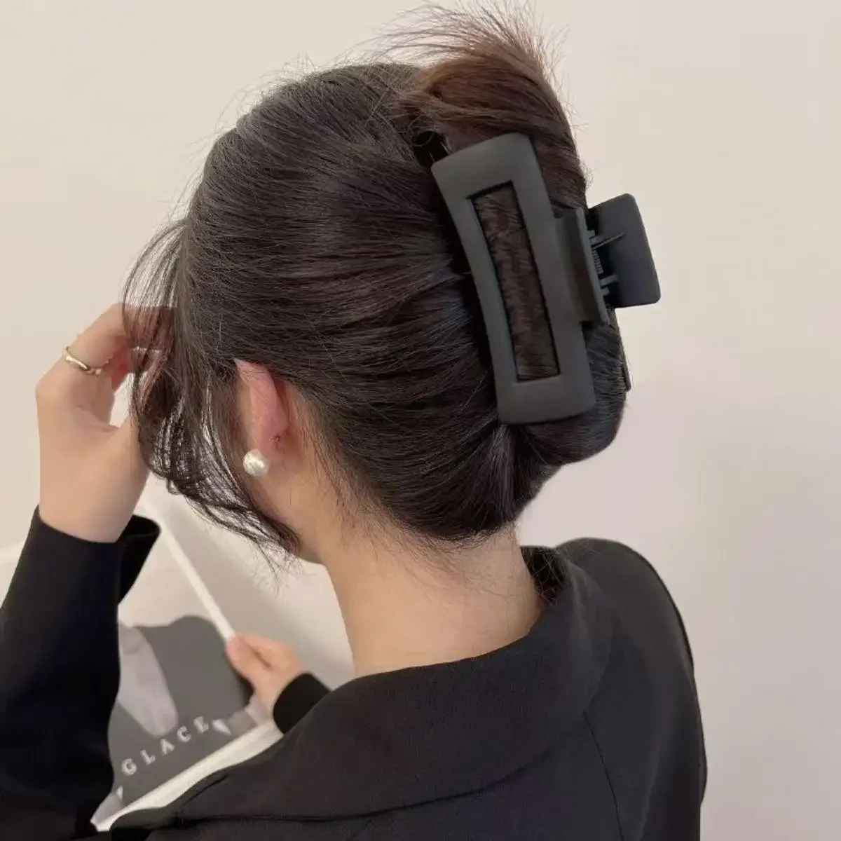 4Pcs Mode Koreanische Frauen Haar Zubehör Einfache Elegante Weiche Silikon Haar Clip Anti-Herbst Langlebig Haarband Shark Haar klaue