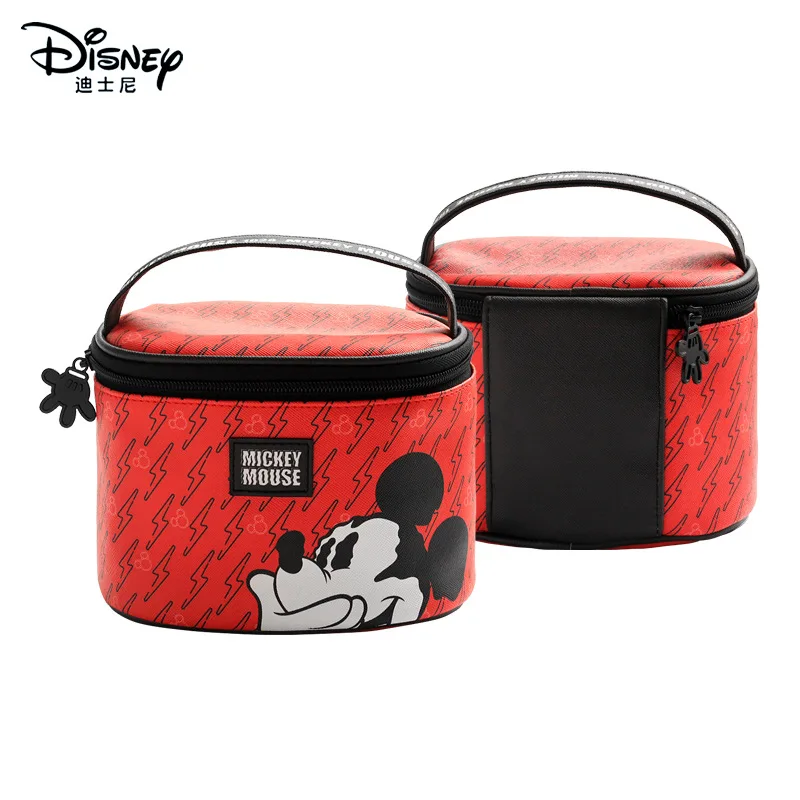 Disney Mickey Cartoon Cosmetic Bag for Women Large Capacity Toiletries Bag Portable Travel Cosmetic Storage Bag Ladies Handbag