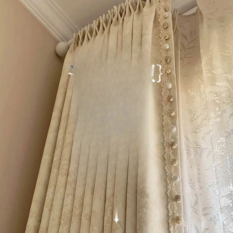 

Chenille embossed jacquard weaving process, high blackout curtains, insulation and full blackout
