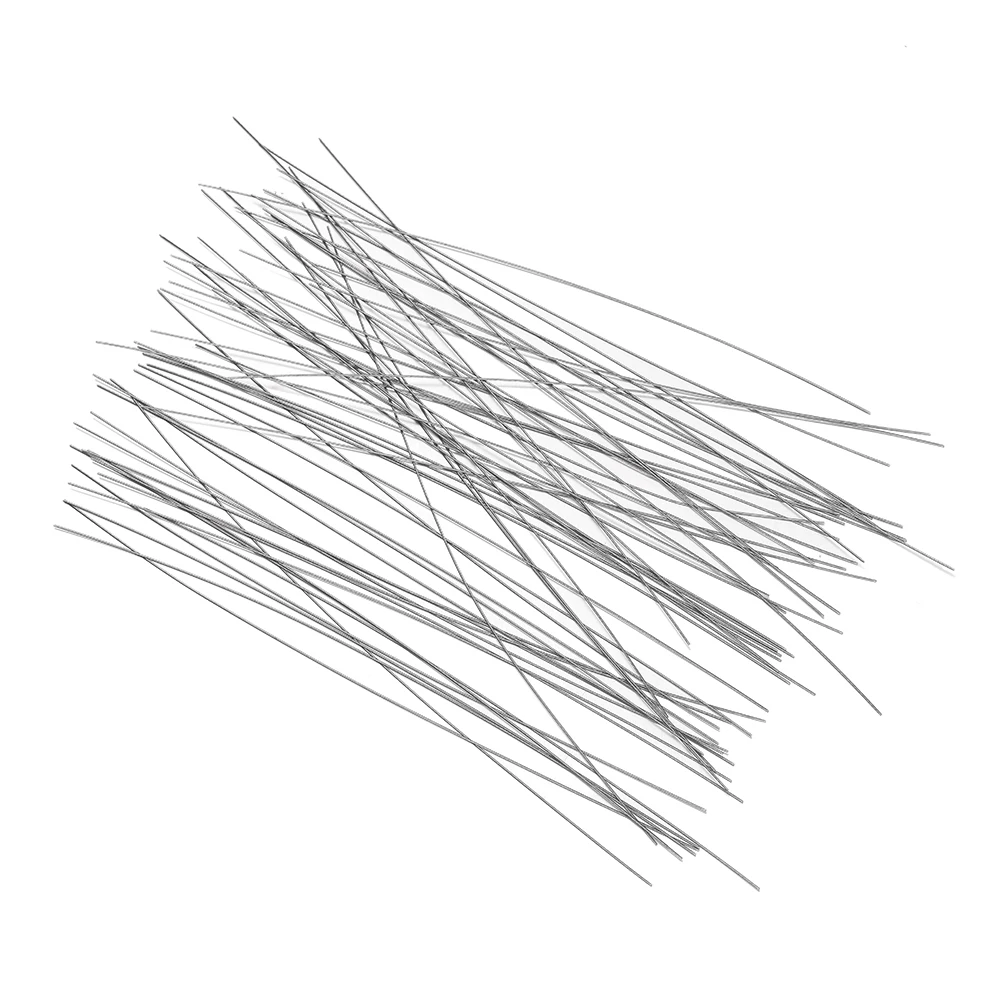 100pcs/lot Stainless Steel Big Eye Curved Beading Needles Handmade Pins Bead Threading String Cord Easy Jewelry Making Tools ﻿