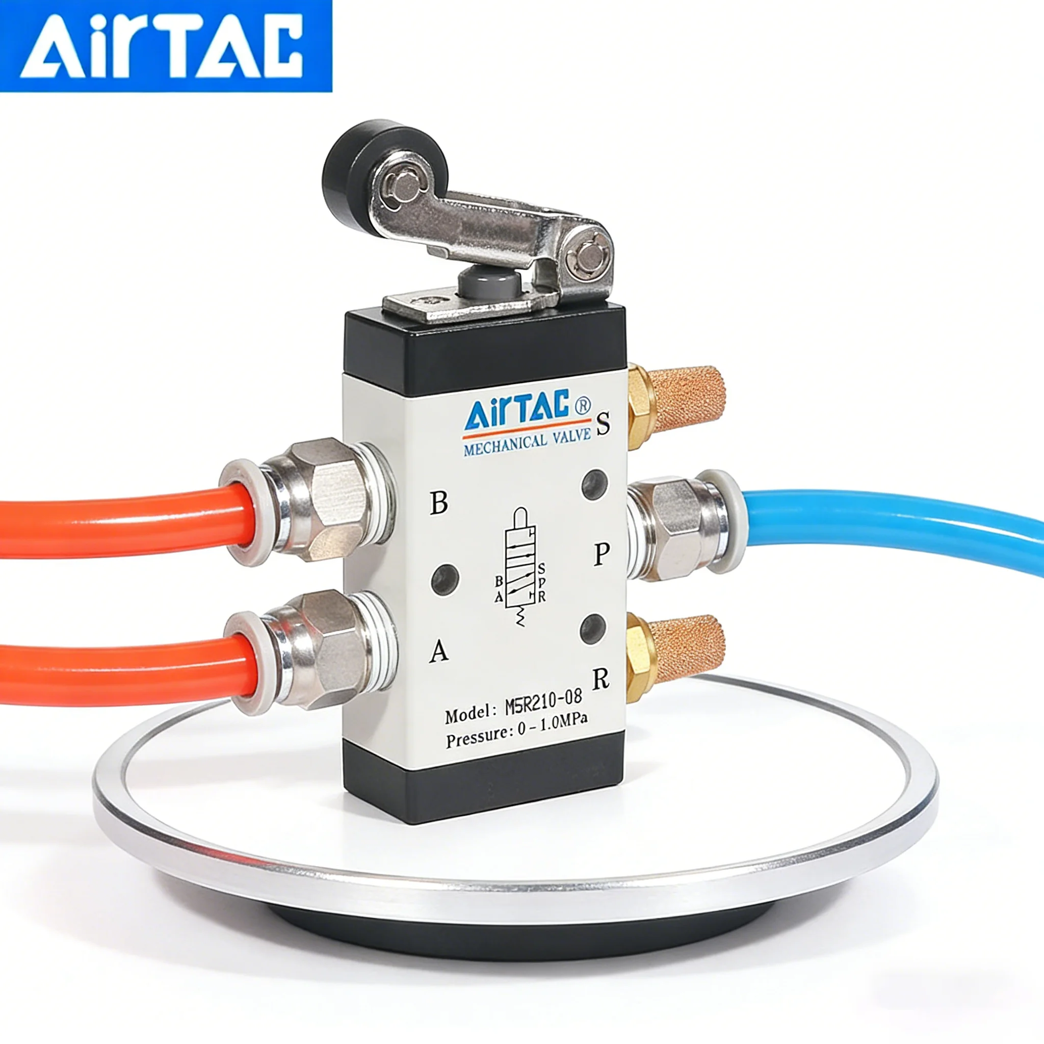 AirTac Pneumatic roller lever type mechanical valve M5R05/M5R110-06/M5R210-08 two-position five-way