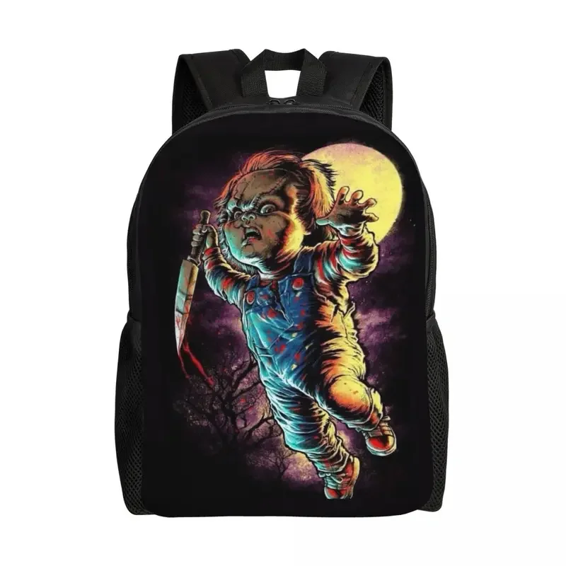 Chucky Killer Doll Travel Backpack Men Women School Laptop Bookbag Childs Play Horror Movie College Student Daypack Bags