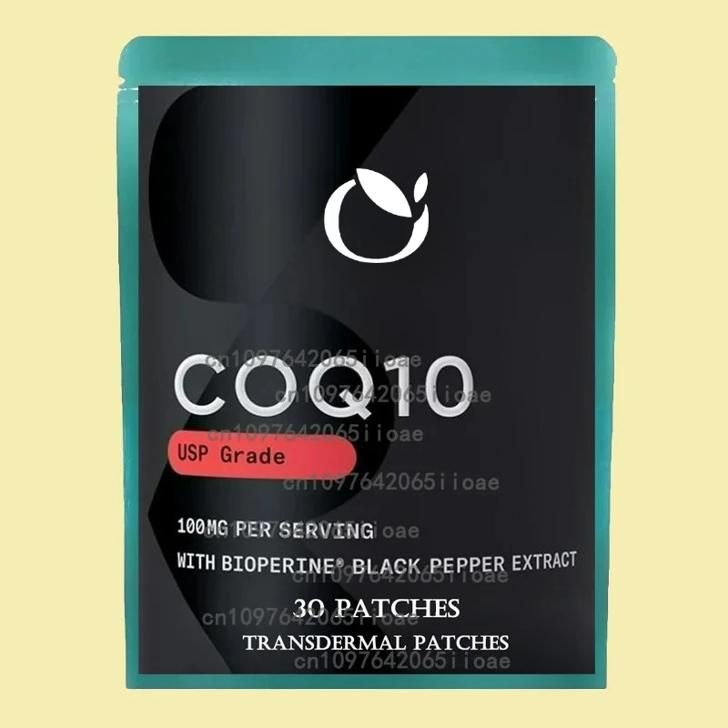 

30 Patches CoQ10 Transdermal Patches For Heart And Cellular Energy