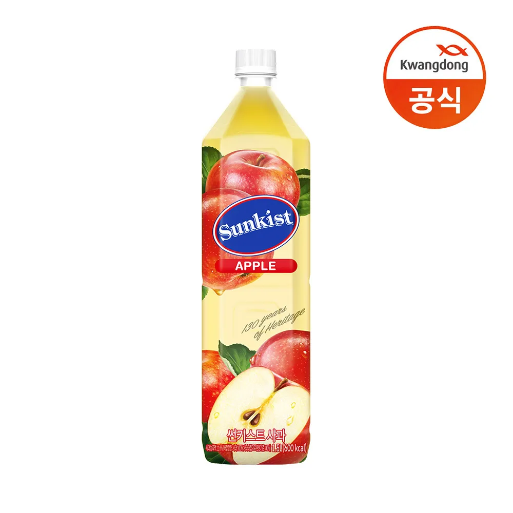 Sunkist juice 1.5L apple juice 3 pieces