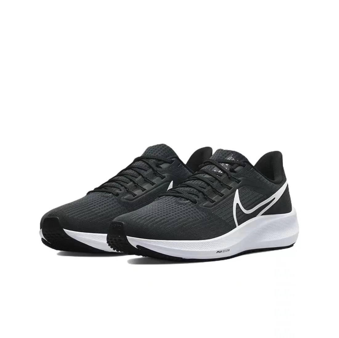 Nike Air Zoom Pegasus 39 Marathon Low cut Casual Running Shoes for Men, Black and White