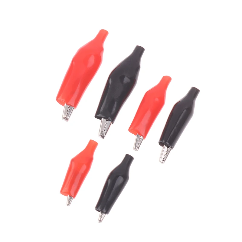 12pcs Insulated Crocodile Clips Electrical Battery Connectors 5A Mini Alligator Test Clips For Stereo Application Power Terminal