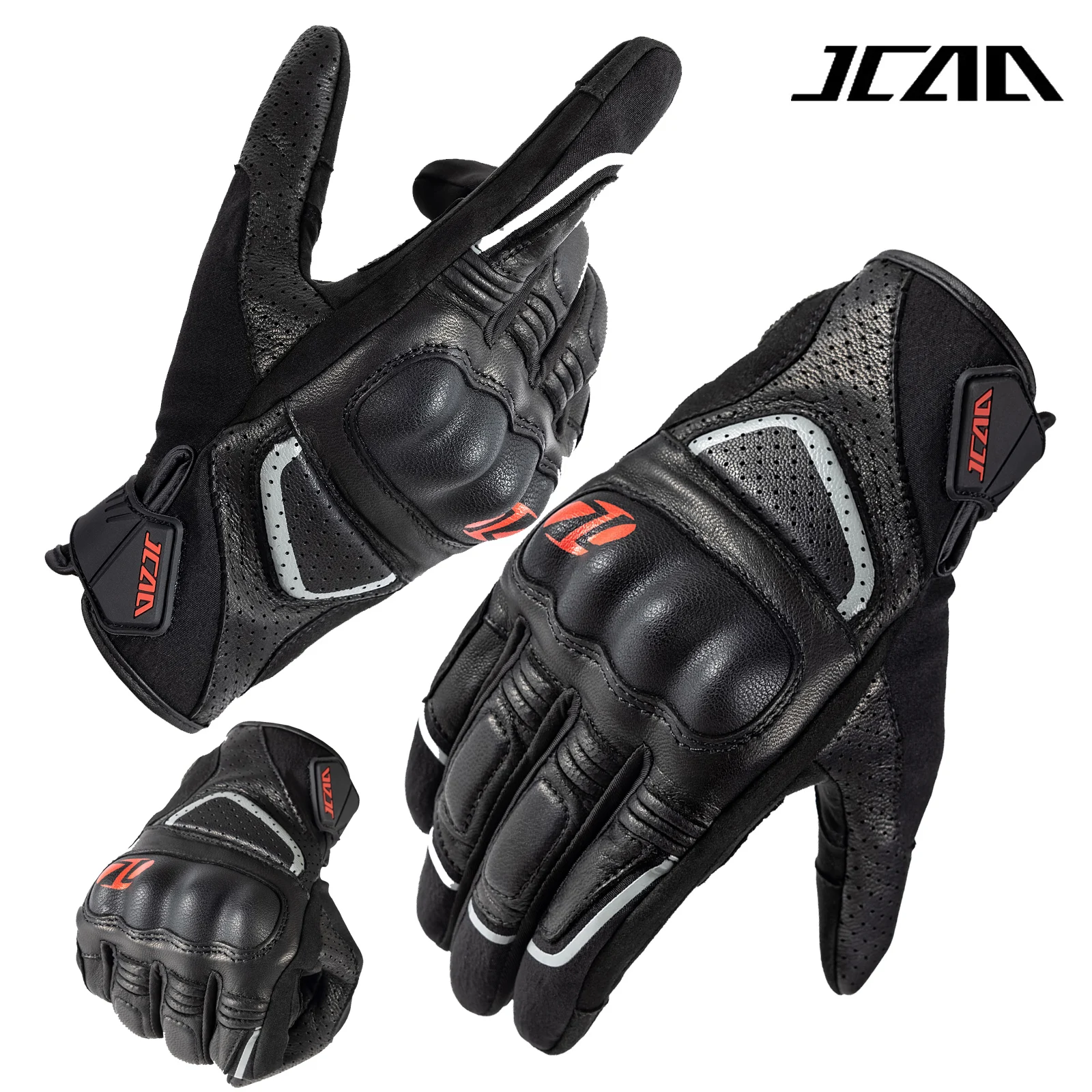 

Retro Locomotive High-Quality Genuine Leather Sheepskin Motorcycle Gloves Elastic Mesh Soft Comfortable Protective Riding Gloves