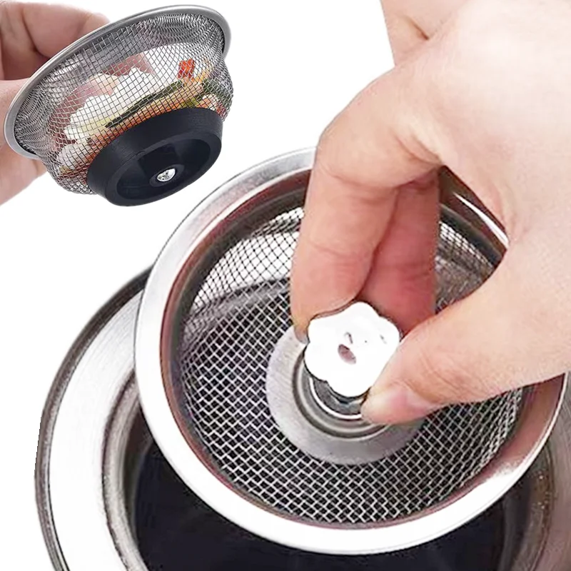 

Kitchen Sink Filter Stainless Steel Sink Sewer Mesh Strainers Kitchen Tools Bathroom Floor Drains Hair Catcher Waste Plug Filter