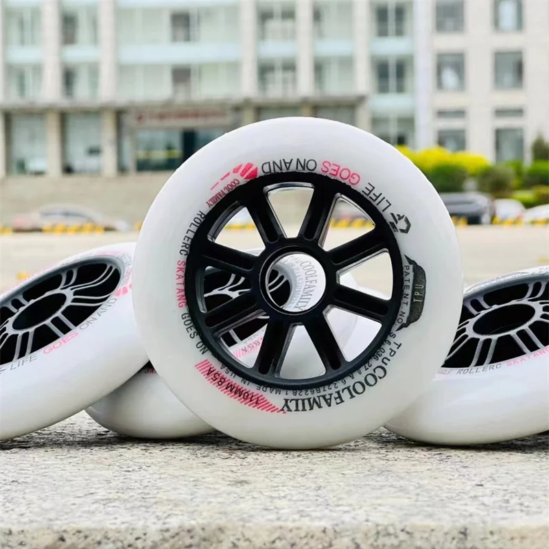 Middle Rebound Speed Skating Wheel for Outdoor Street Road Inline Skating Rodas with 85A Durable PU 90mm 100mm 110mm 6 8 pieces