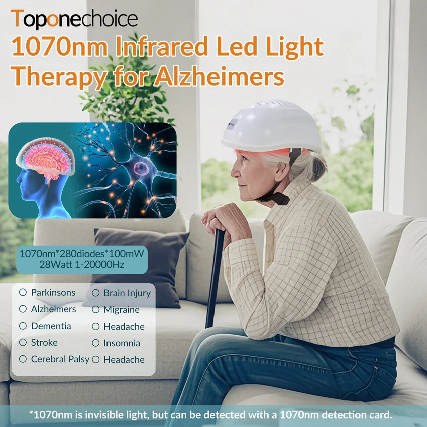 

1070nm Photobiomodulation Brain Therapy Helmet NIR Light Therapy Device Infrared Brain Stimulation Neuro Cap 280pcs Diodes